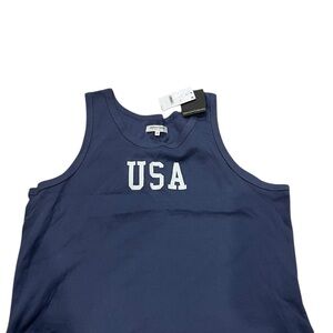 Navy Blue USA Tank Top